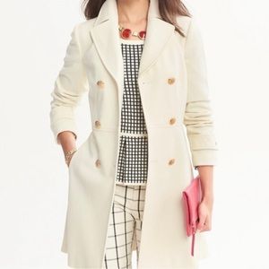 Banana Republic Ivory Trench Coat LIKE NEW!